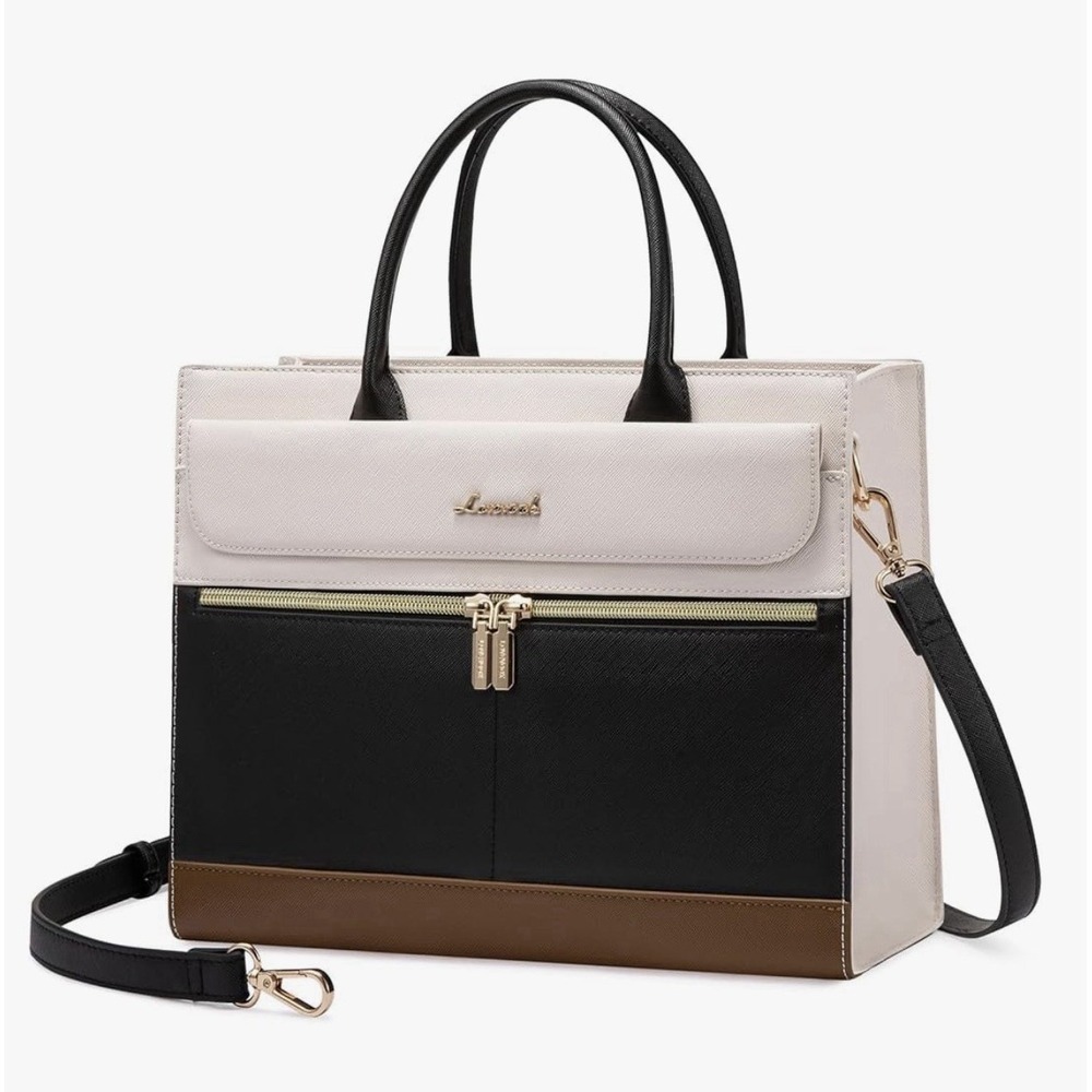 LOVEVOOK Crossbody Bag With Clutch, Black White Brown, NEW